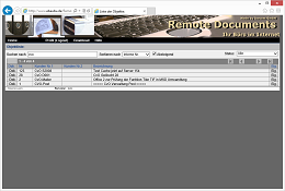 Individual Software, ASP.NET Remote Documents, Liste Projekte