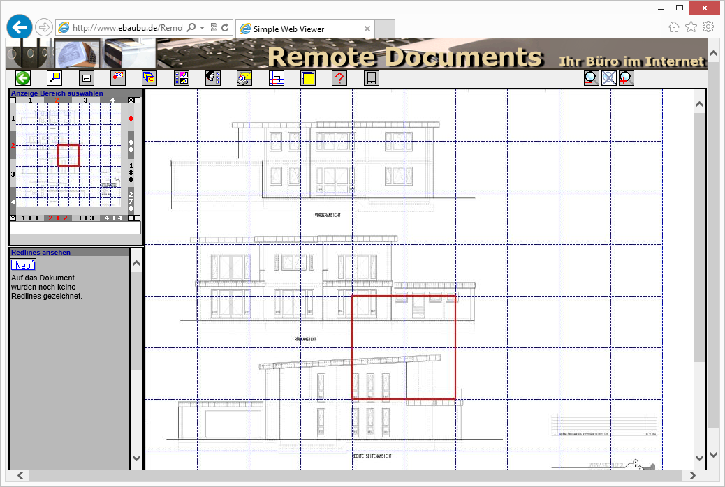 Individual Software, ASP.NET Remote Documents, Viewer Anzeige einer Zeichnung